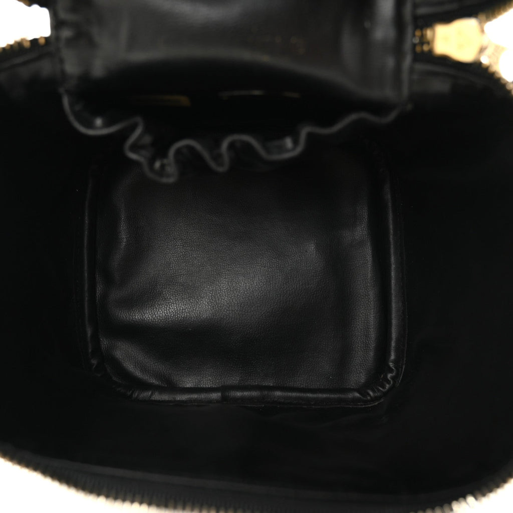 Calfskin Vanity Cosmetic Bag Black