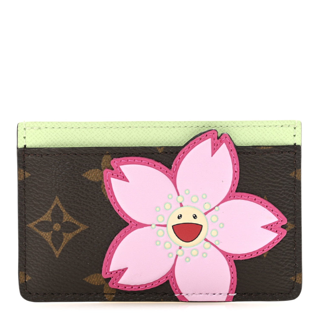 Louis Vuitton LV X TM Monogram Cherry Blossom Card Holder Sakura Brown