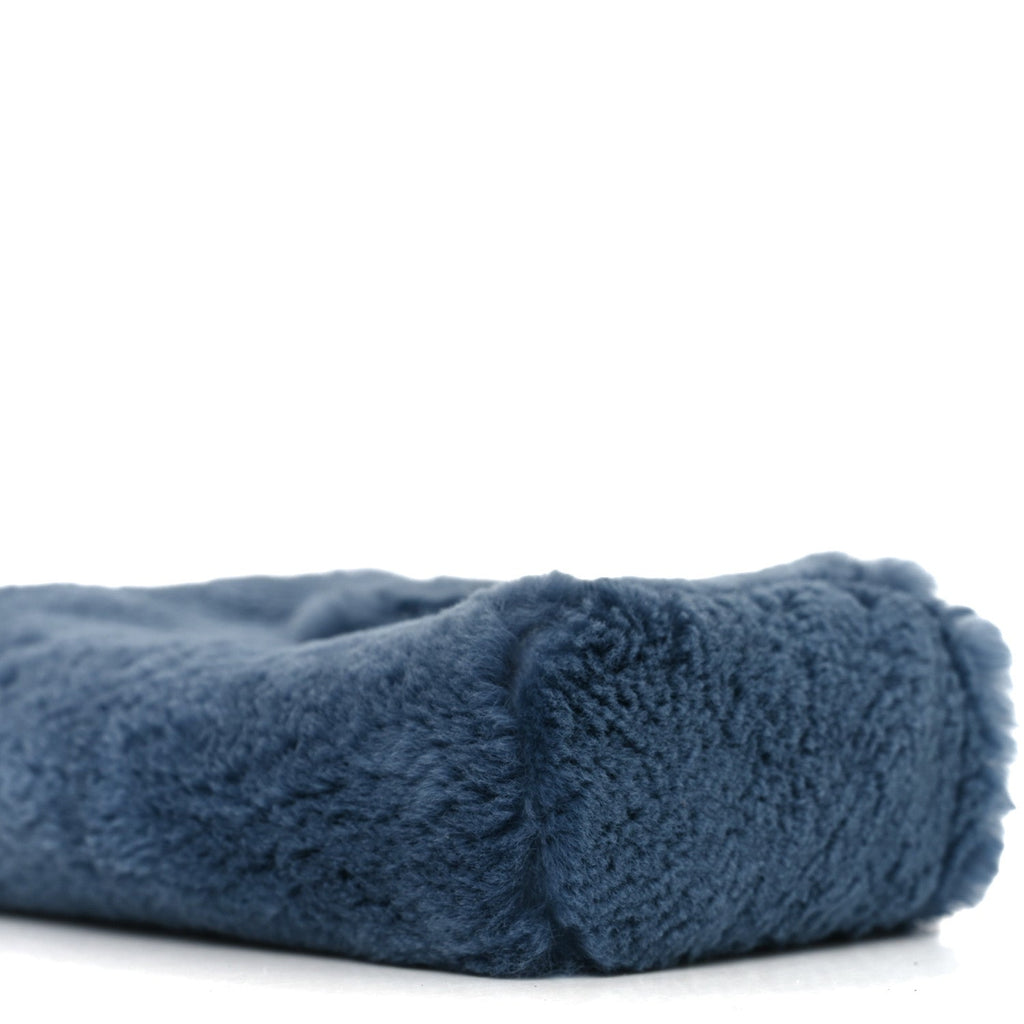 Rabbit Fur Mini CC Pouch Blue