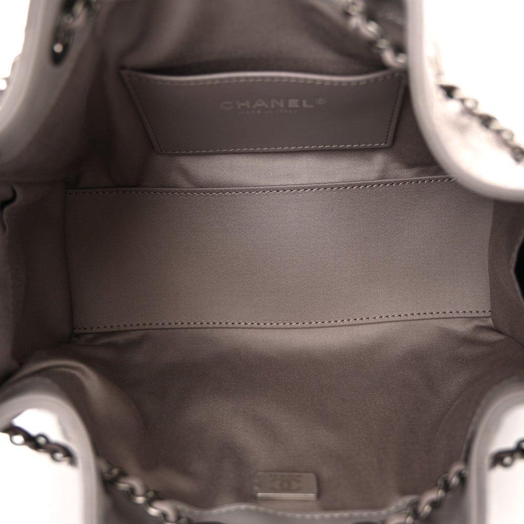 Chanel Caviar Quilted Mini Chanel 25 Handbag Dark Grey