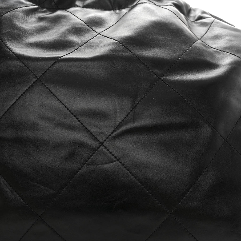 Chanel Shiny Calfskin Quilted Small Chanel 22 Black