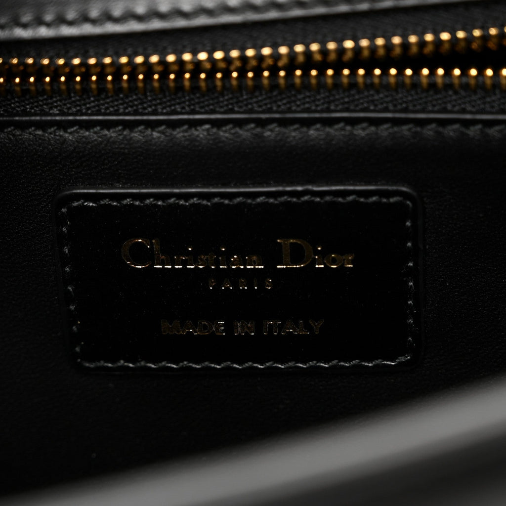 Christian Dior Box Calfskin 30 Montaigne Flap Bag Black
