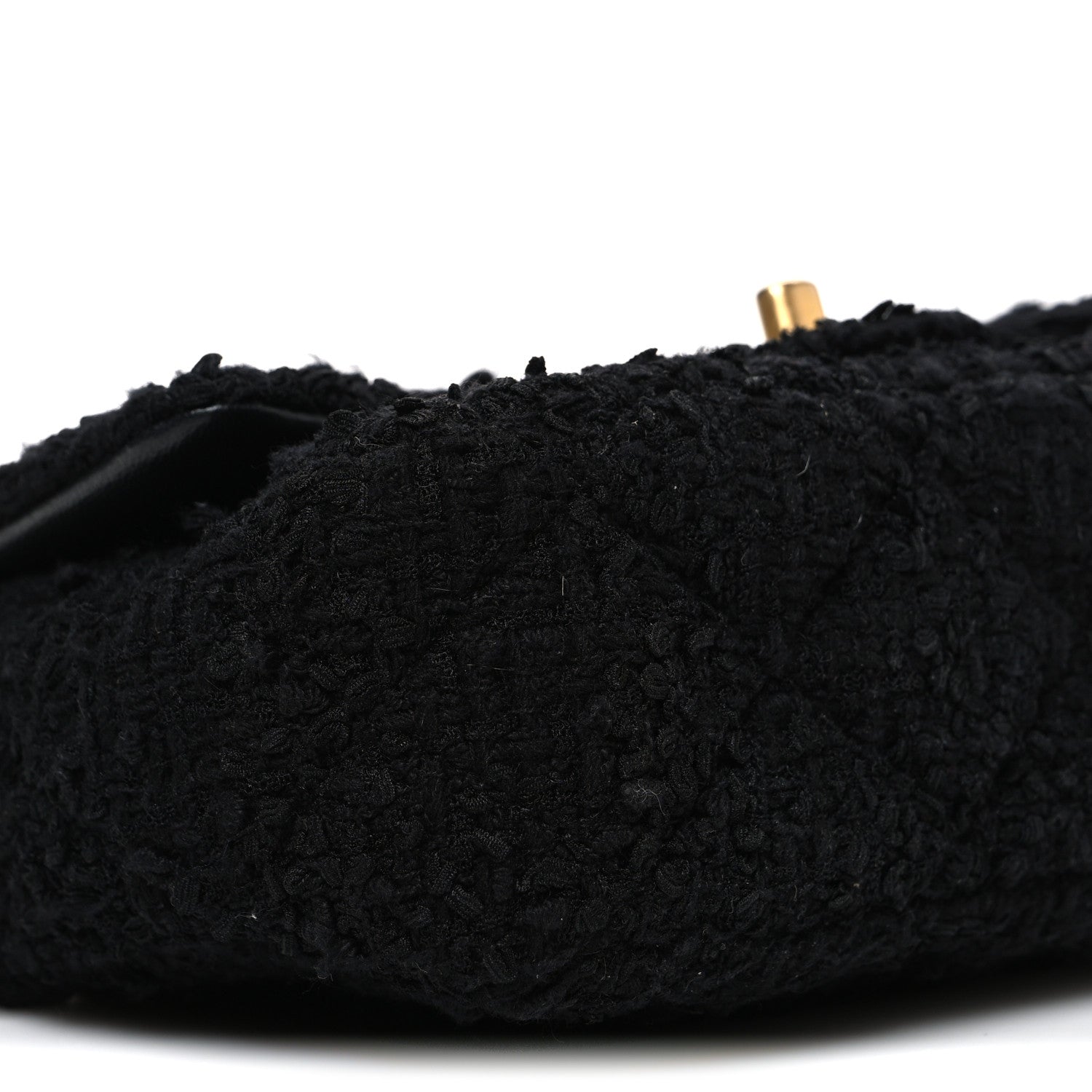 Chanel Tweed Quilted Mini Square Flap Black