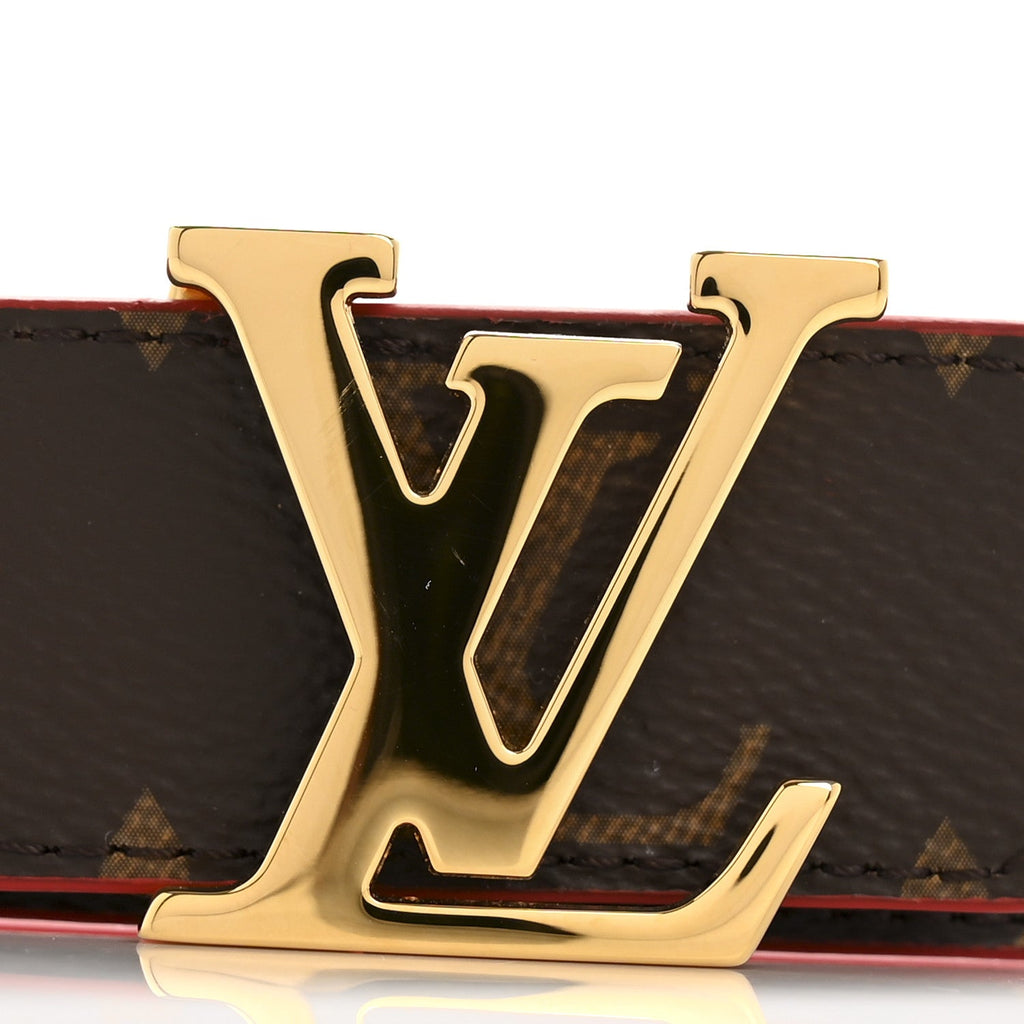 Louis Vuitton Monogram 30mm LV Initiales Reversible Belt 75 30 Coquelicot