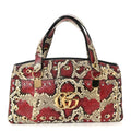Gucci Snakeskin Large Arli Top Handle Bag Pink Beige