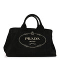 Prada Canapa Logo Tote Black