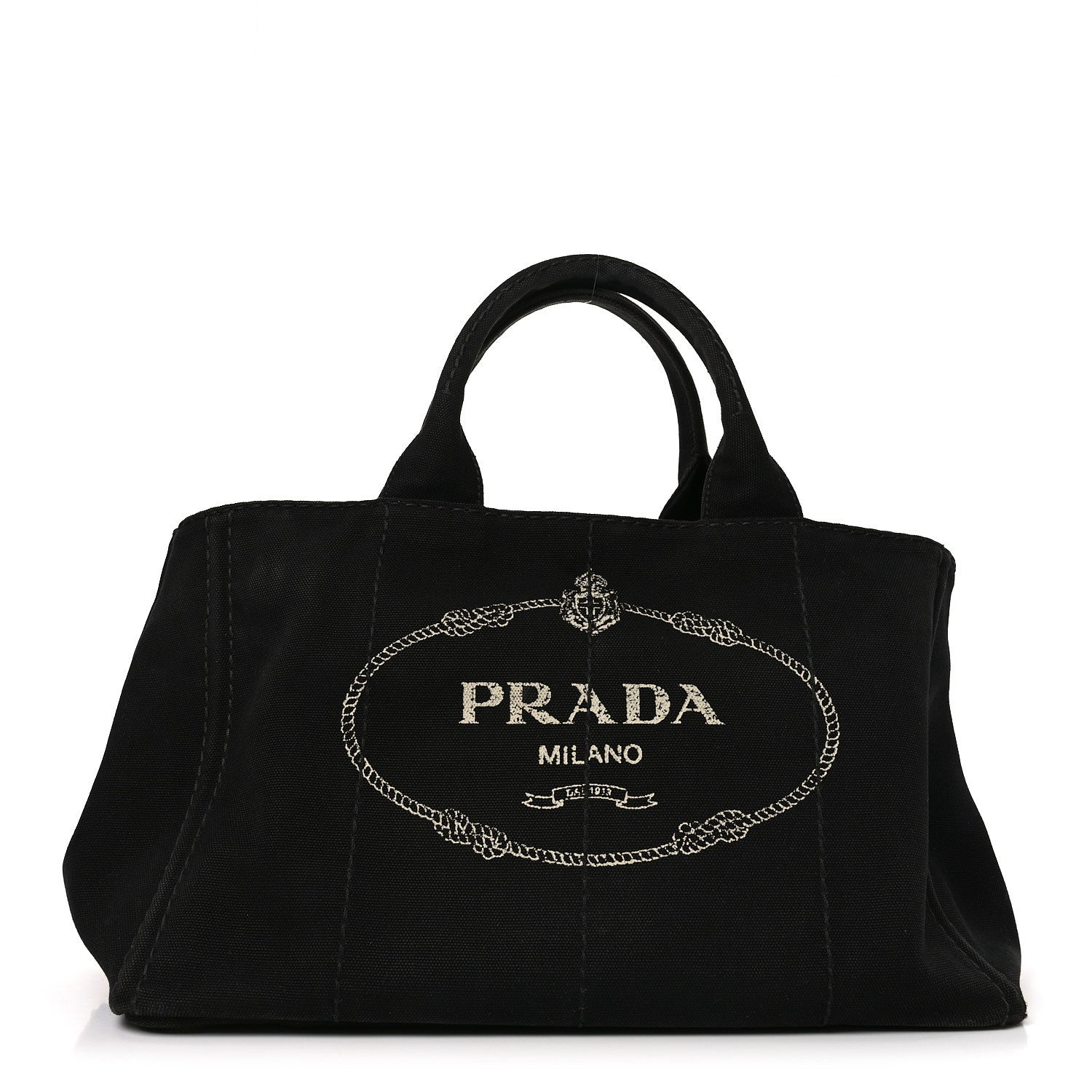Prada Canapa Logo Tote Black