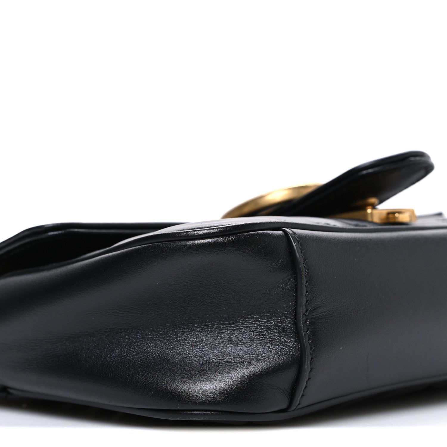 Gucci Calfskin Matelasse Mini GG Marmont Shoulder Bag Black