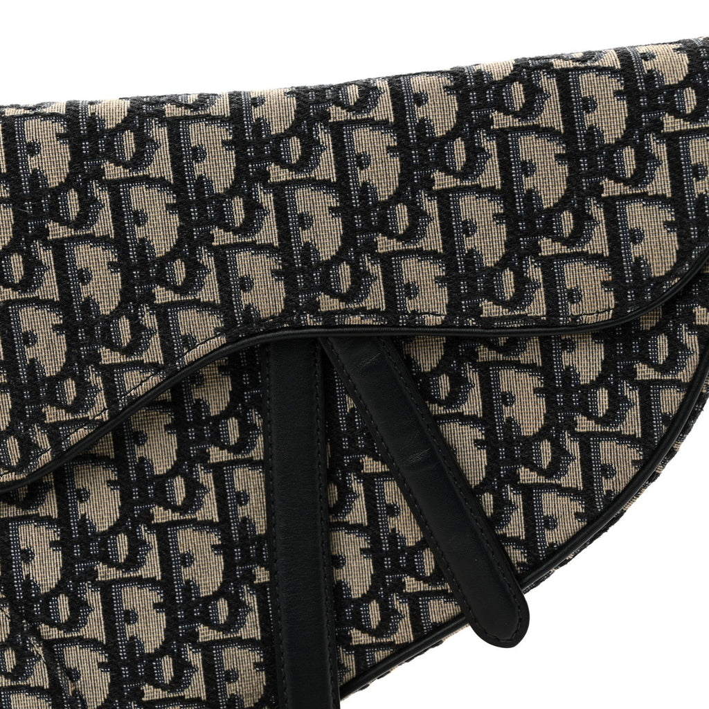 Christian Dior Oblique Saddle Bag Blue
