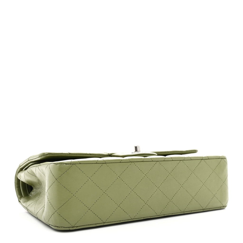 Chanel Lambskin Quilted Medium Double Flap Green