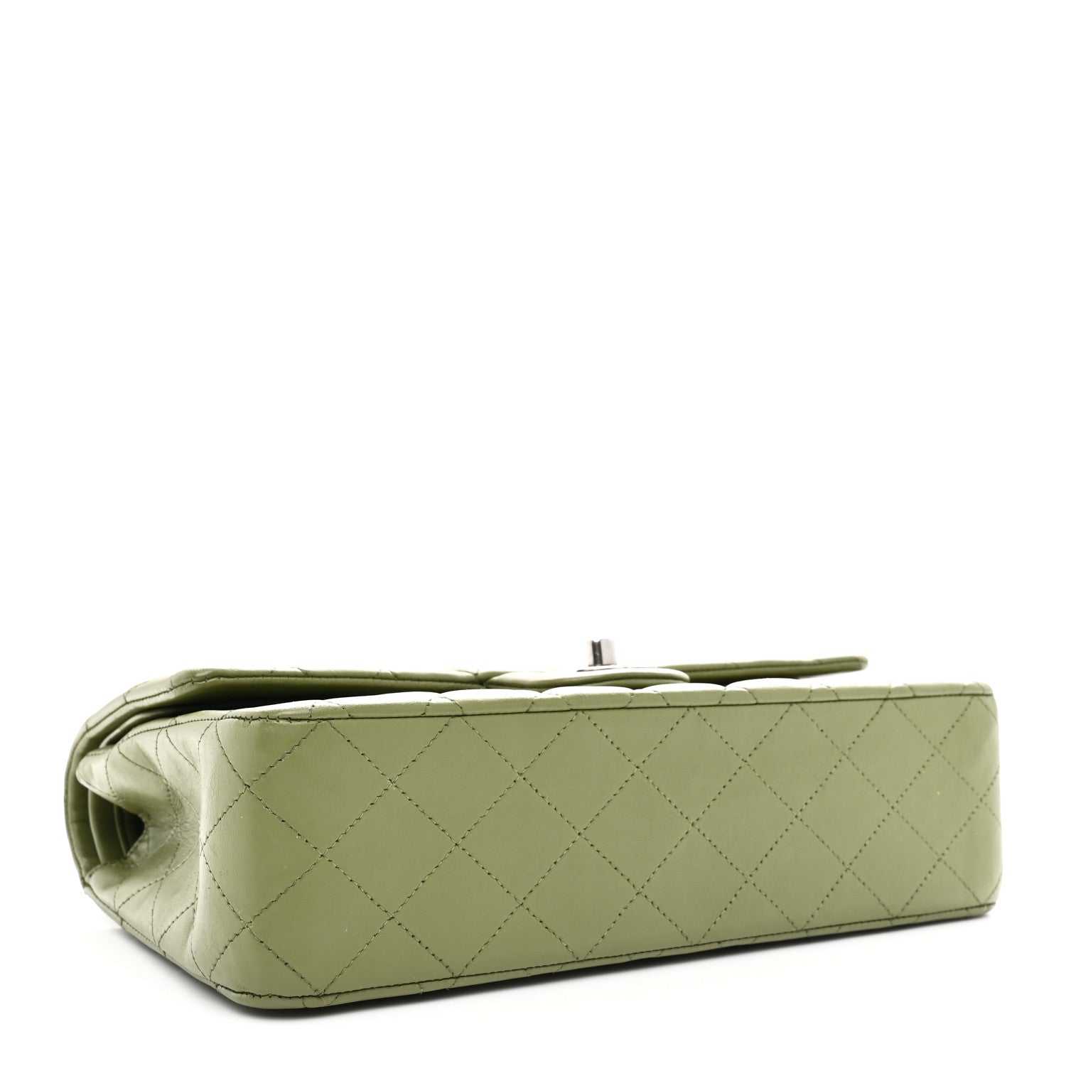 Chanel Lambskin Quilted Medium Double Flap Green