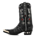Louis Vuitton Calfskin LV Texan Mens Rider Boots 10.5 Black Silver