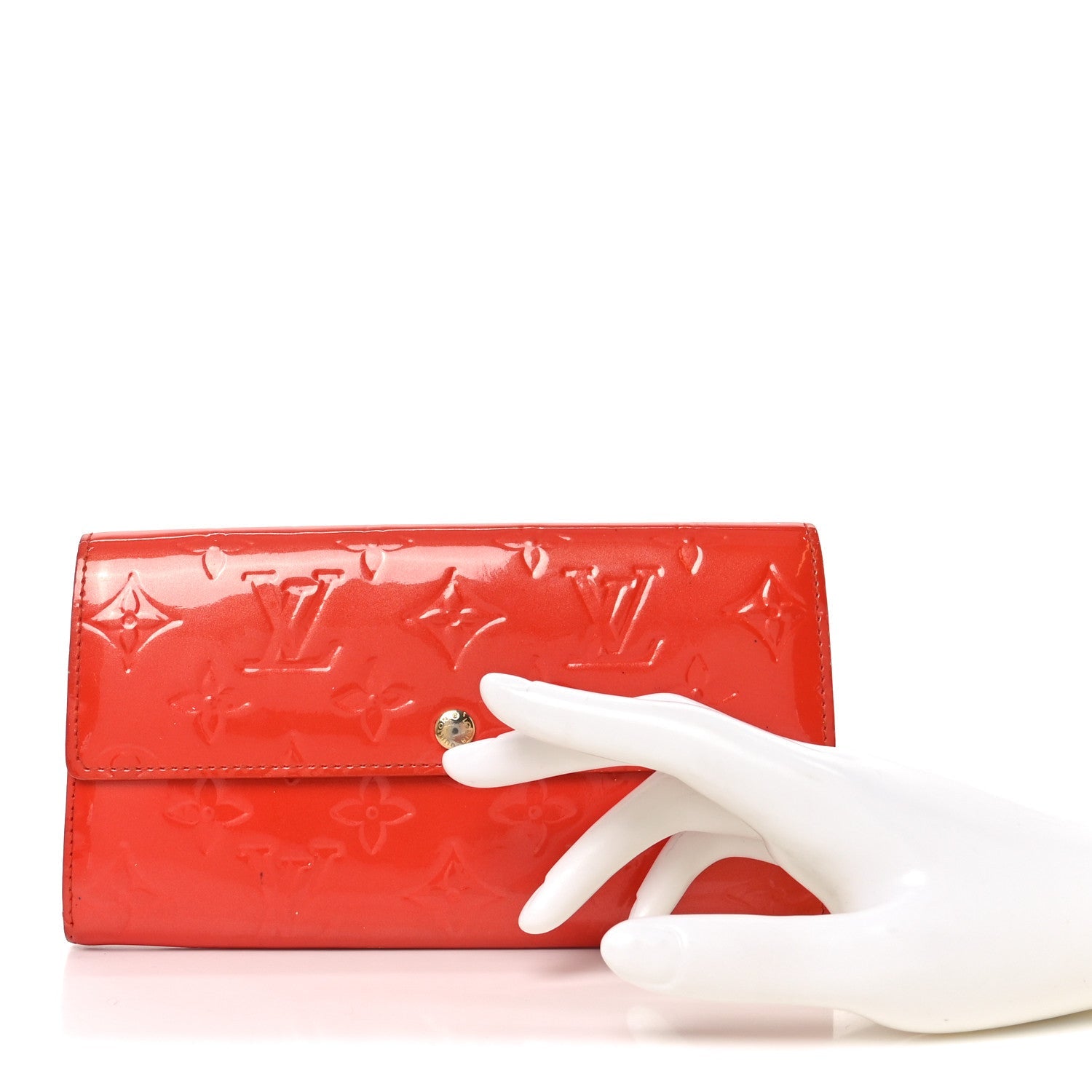 Louis Vuitton Vernis Sarah Wallet Rouge Grenadine