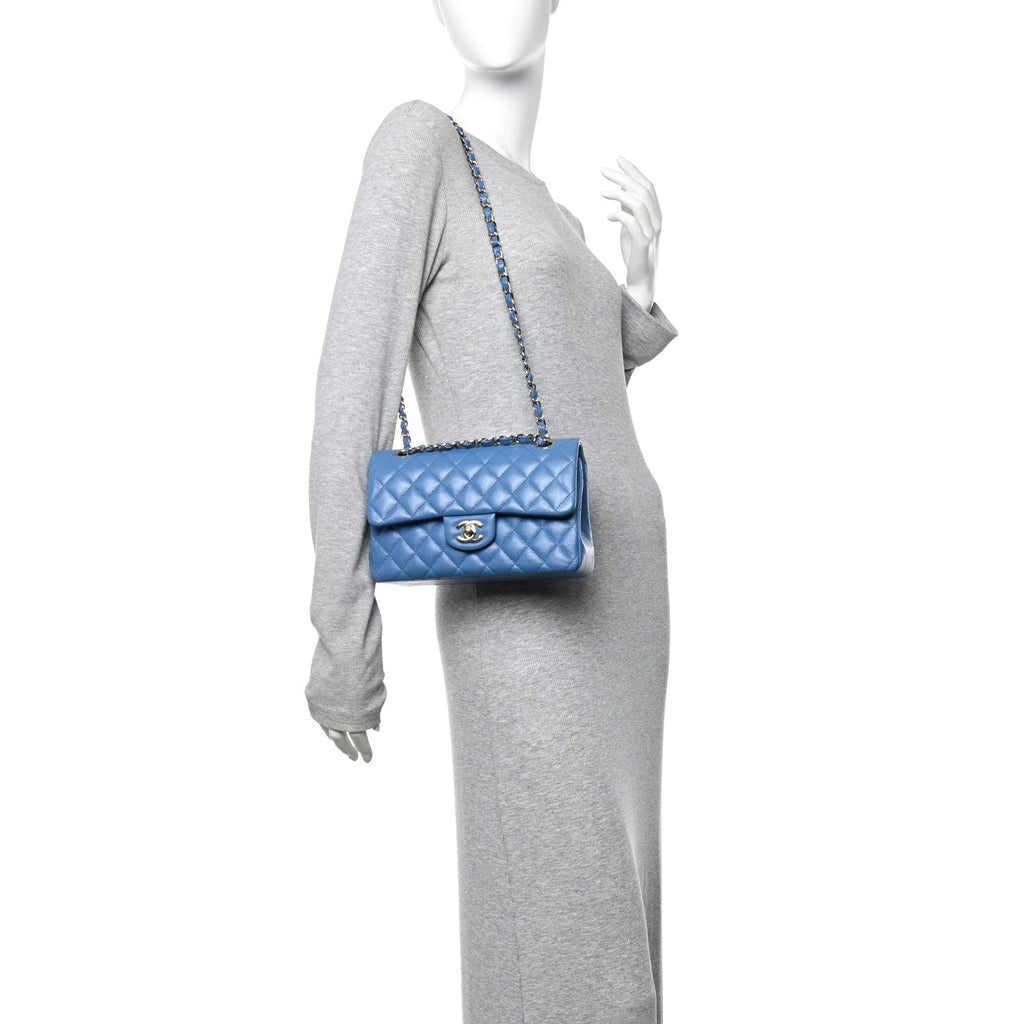 Chanel Caviar Quilted Small Double Flap Blue