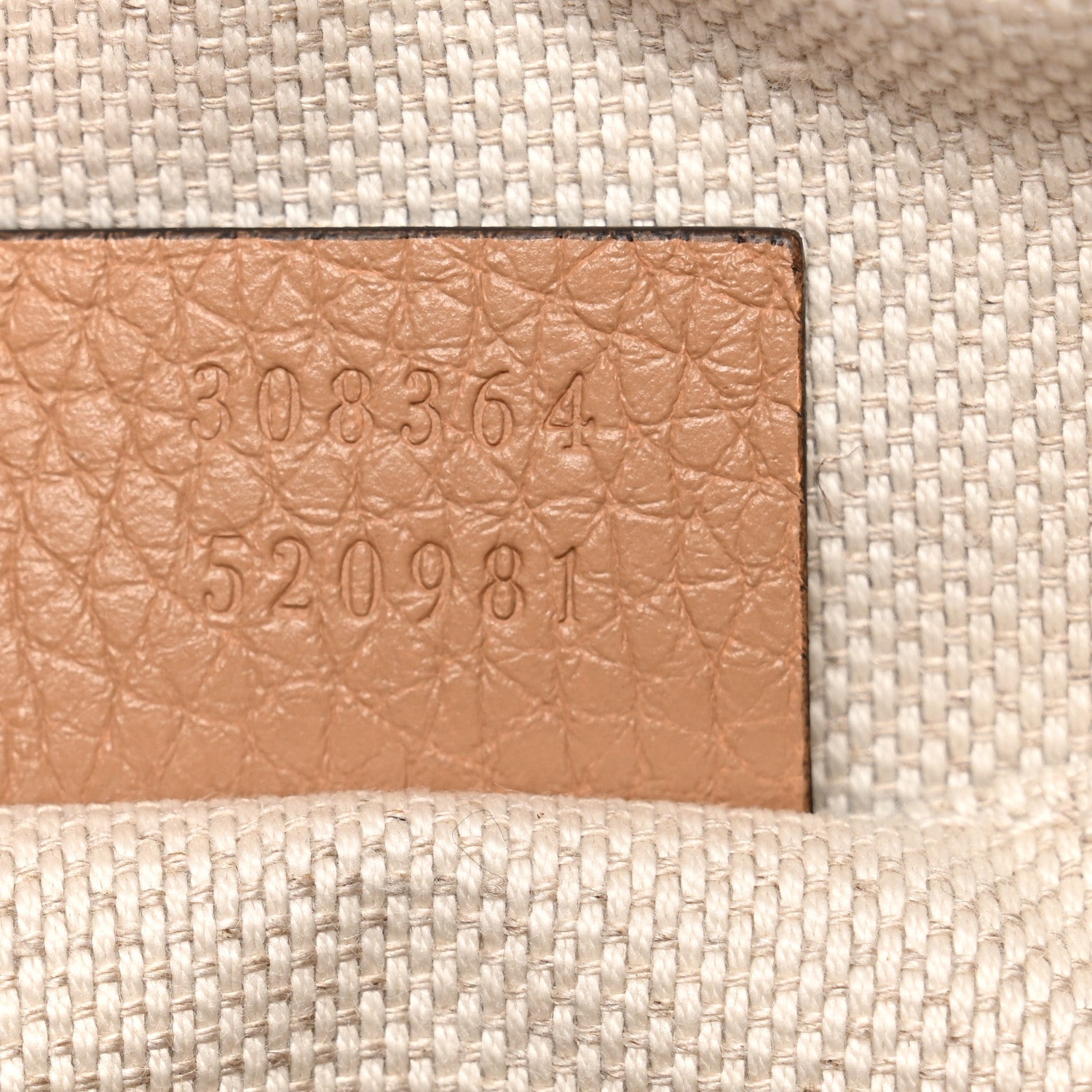 Gucci Pebbled Calfskin Small Soho Disco Bag Camelia