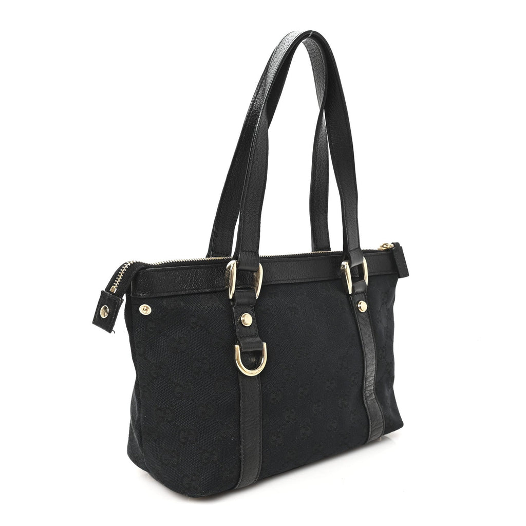 Gucci Monogram Small Abbey Tote Black