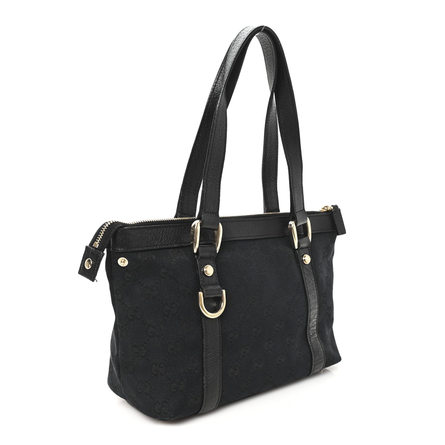 Gucci Monogram Small Abbey Tote Black