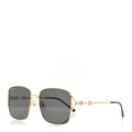 Gucci Metal Horsebit Square Frame Sunglasses GG1018SK Gold