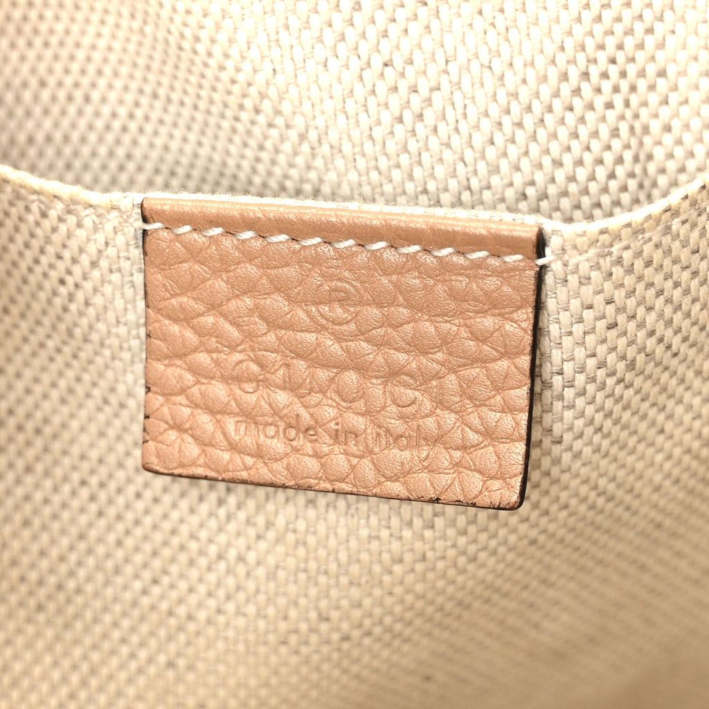 Gucci Pebbled Calfskin Small Soho Disco Bag Rose Beige