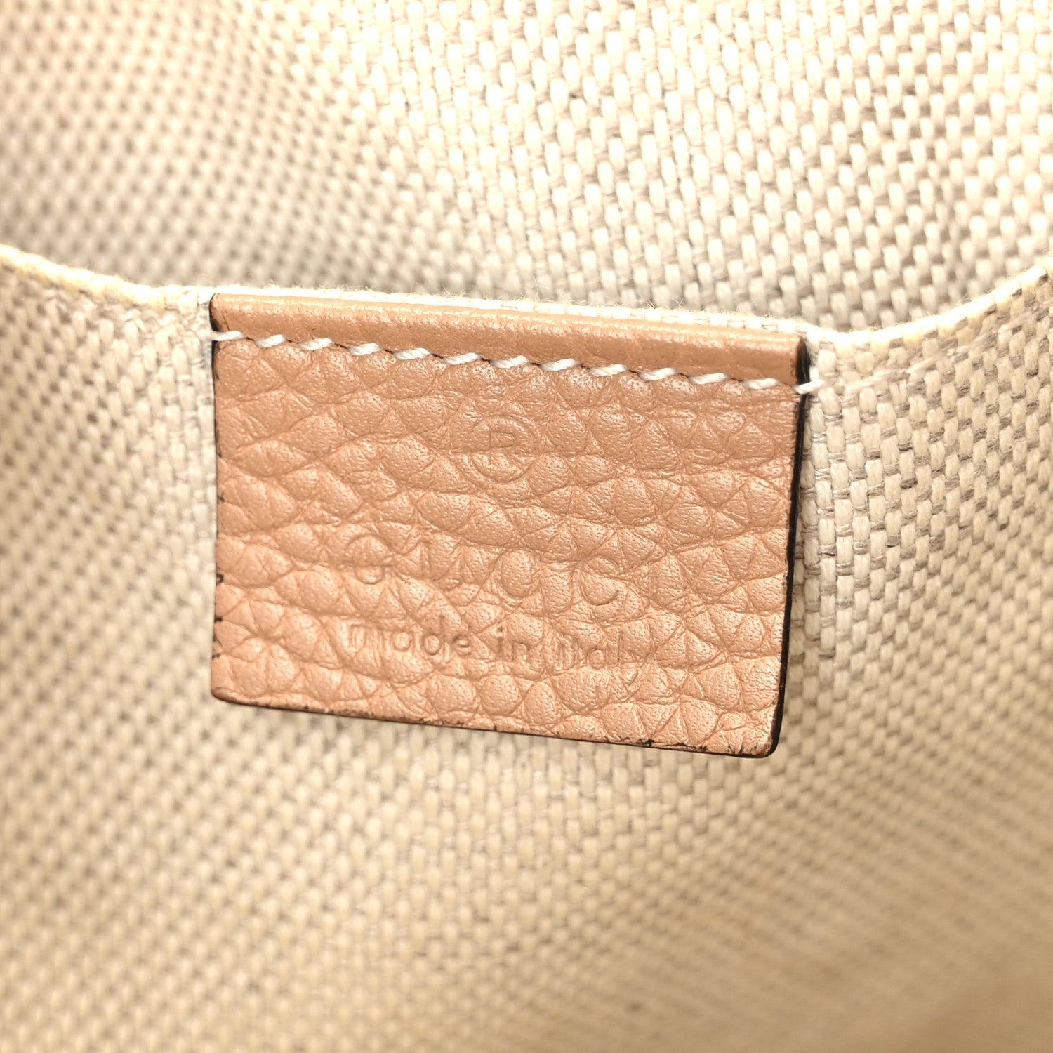 Gucci Pebbled Calfskin Small Soho Disco Bag Rose Beige