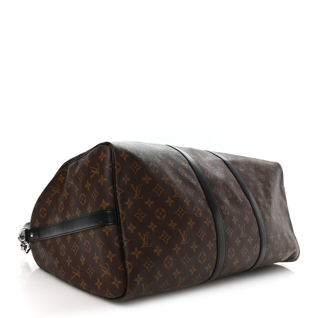 Louis Vuitton Monogram Macassar Keepall Bandouliere 55