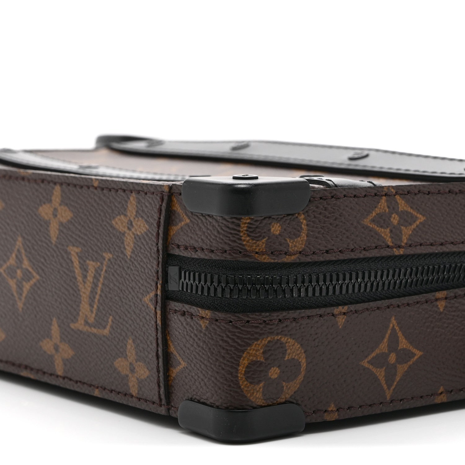 Louis Vuitton Monogram Macassar Handle Soft Trunk Black