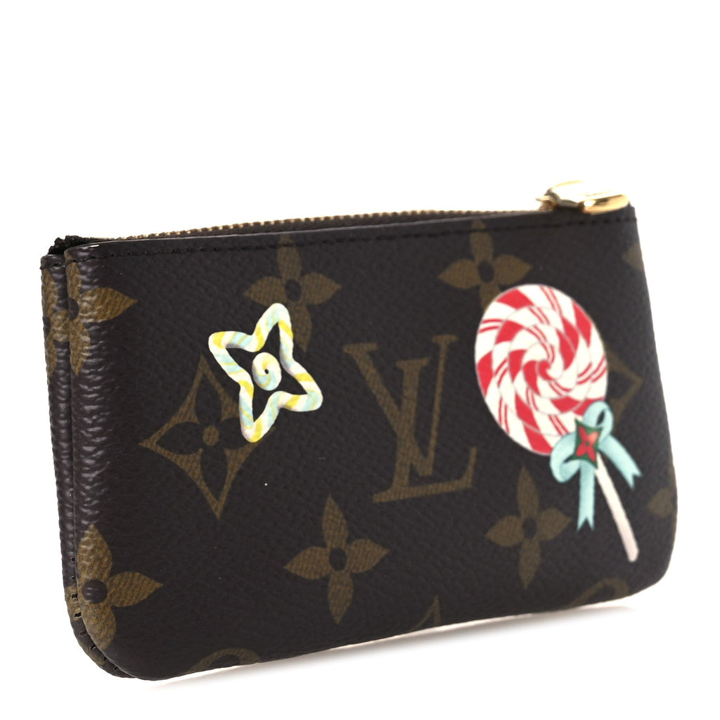 Louis Vuitton Monogram 2024 Christmas Animation Candy Factory Key Pouch Candy Red