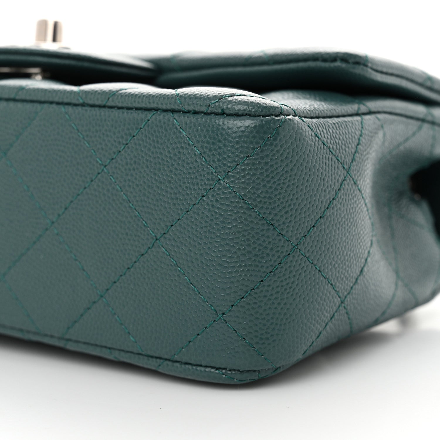 Chanel Caviar Quilted Mini Rectangular Flap Dark Turquoise