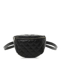 Chanel Calfskin Quilted Uniform Waist Belt Bag Black