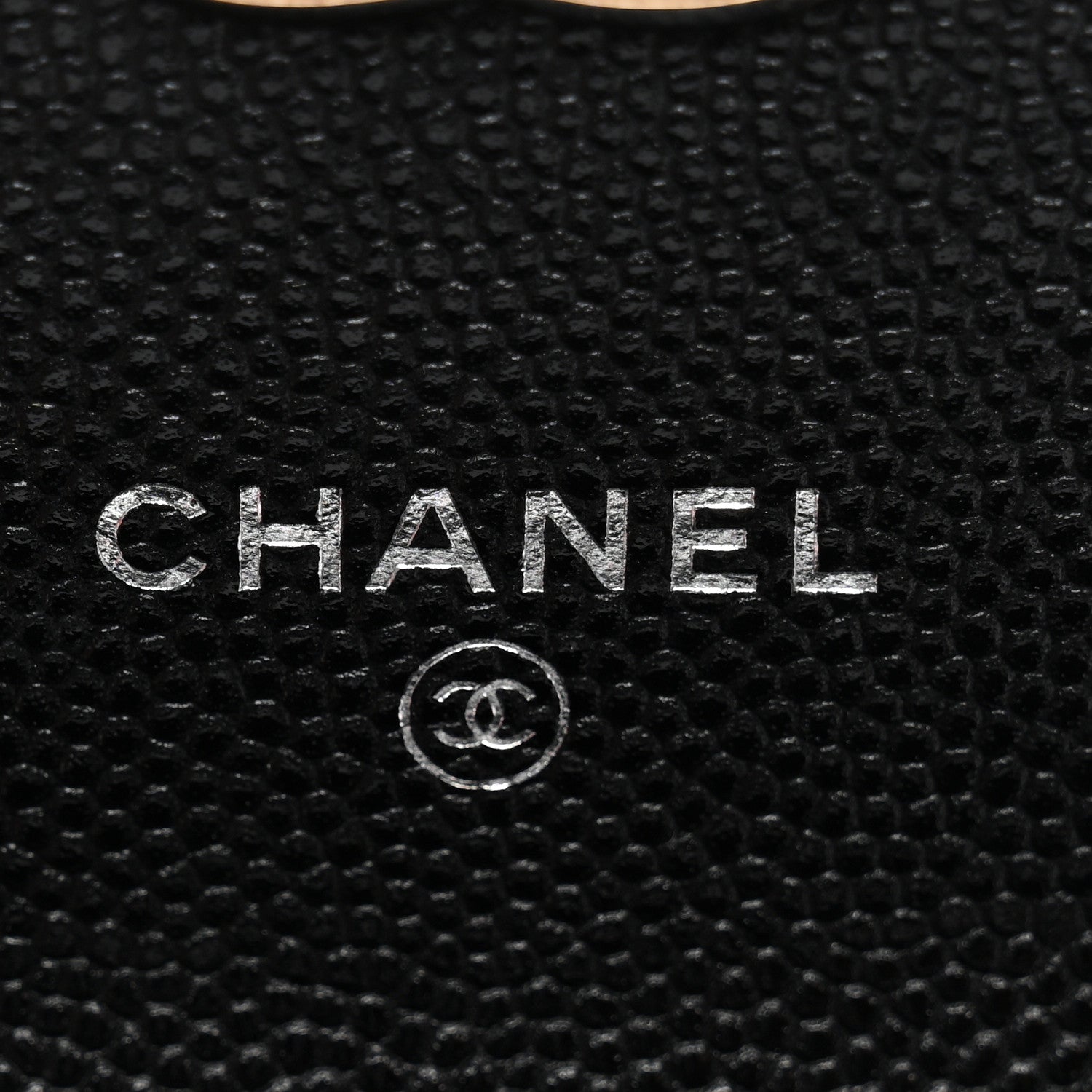 Chanel Caviar Quilted Enamel Top Handle Flap Clutch With Chain Black