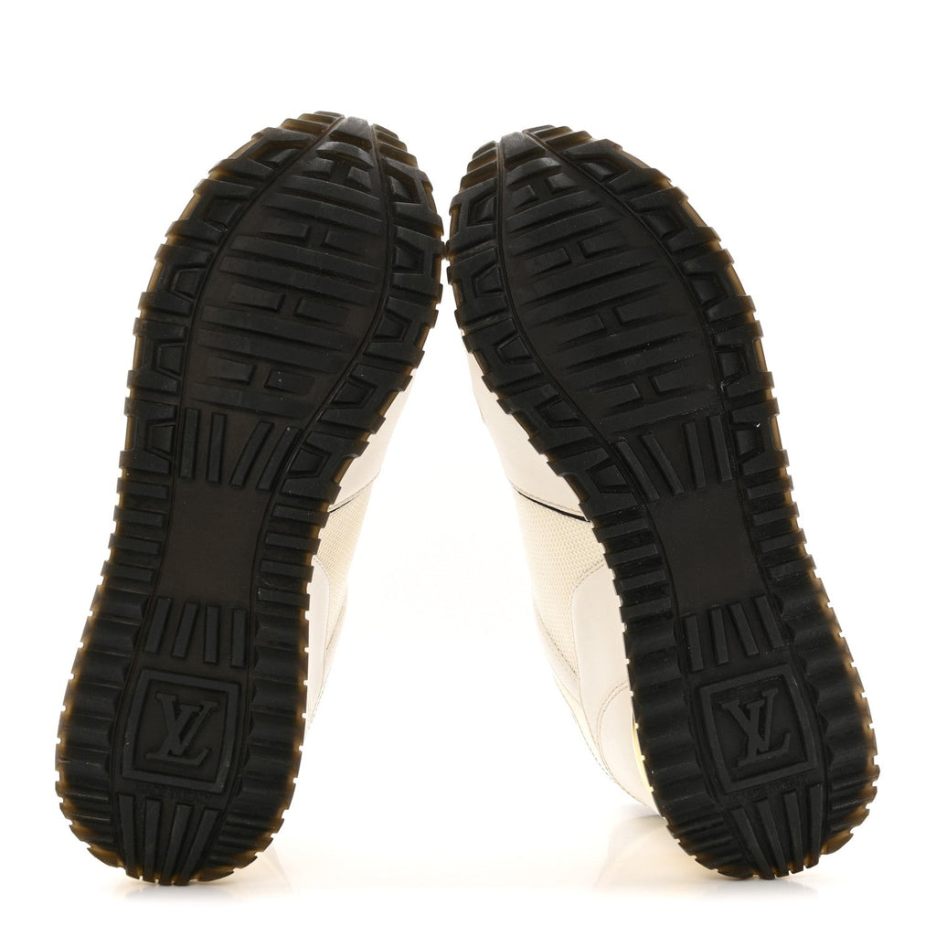 Louis Vuitton Calfskin Monogram Run Away Sneakers 37 White