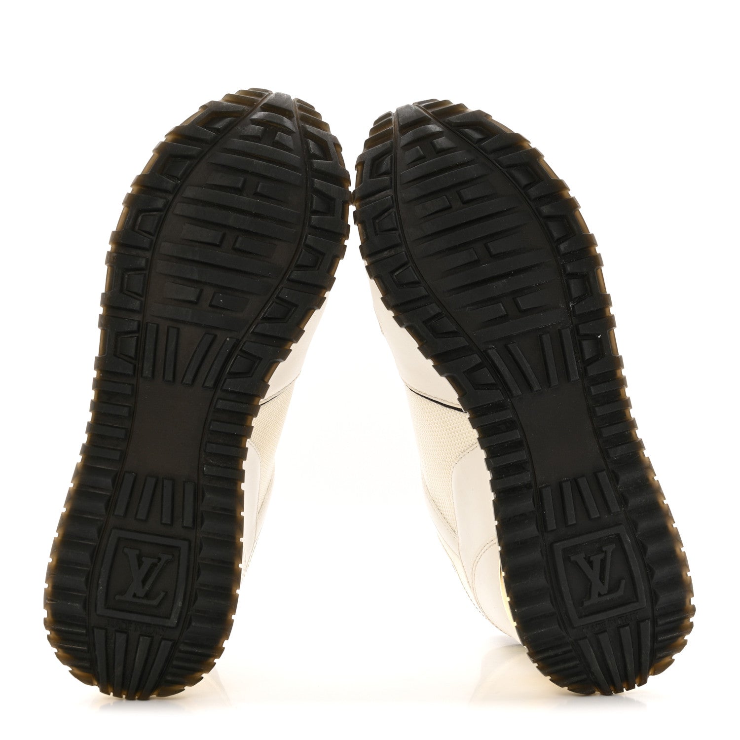 Louis Vuitton Calfskin Monogram Run Away Sneakers 37 White