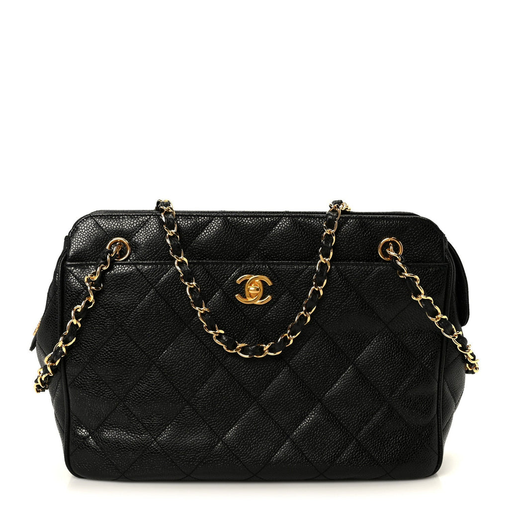Chanel Caviar Quilted Shoulder Bag Black