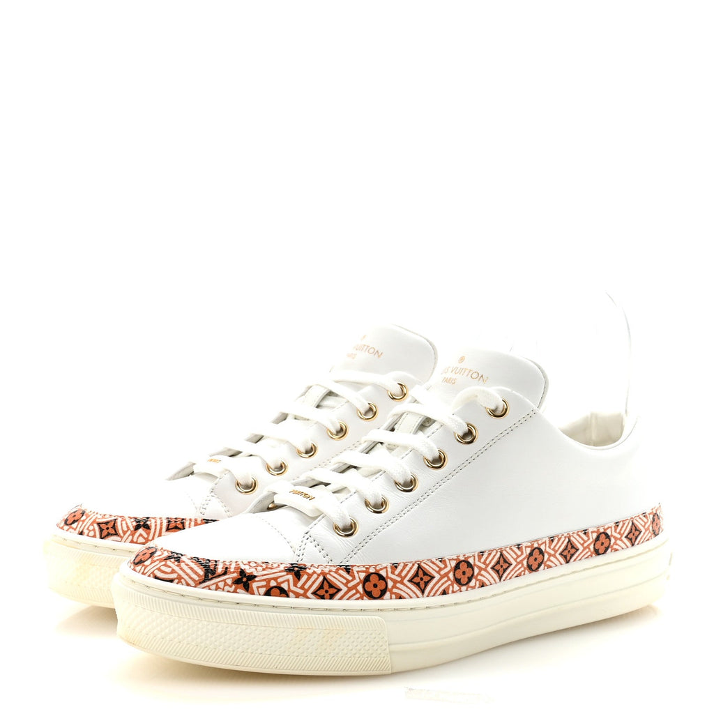 Louis Vuitton Calfskin Monogram Crafty Sneaker 38 White