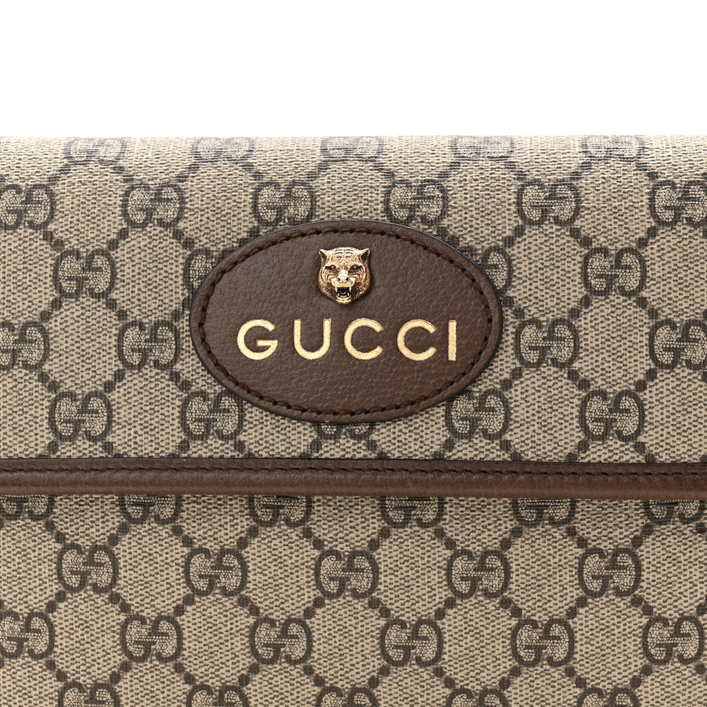 Gucci GG Supreme Monogram Neo Vintage Web Belt Bag Brown