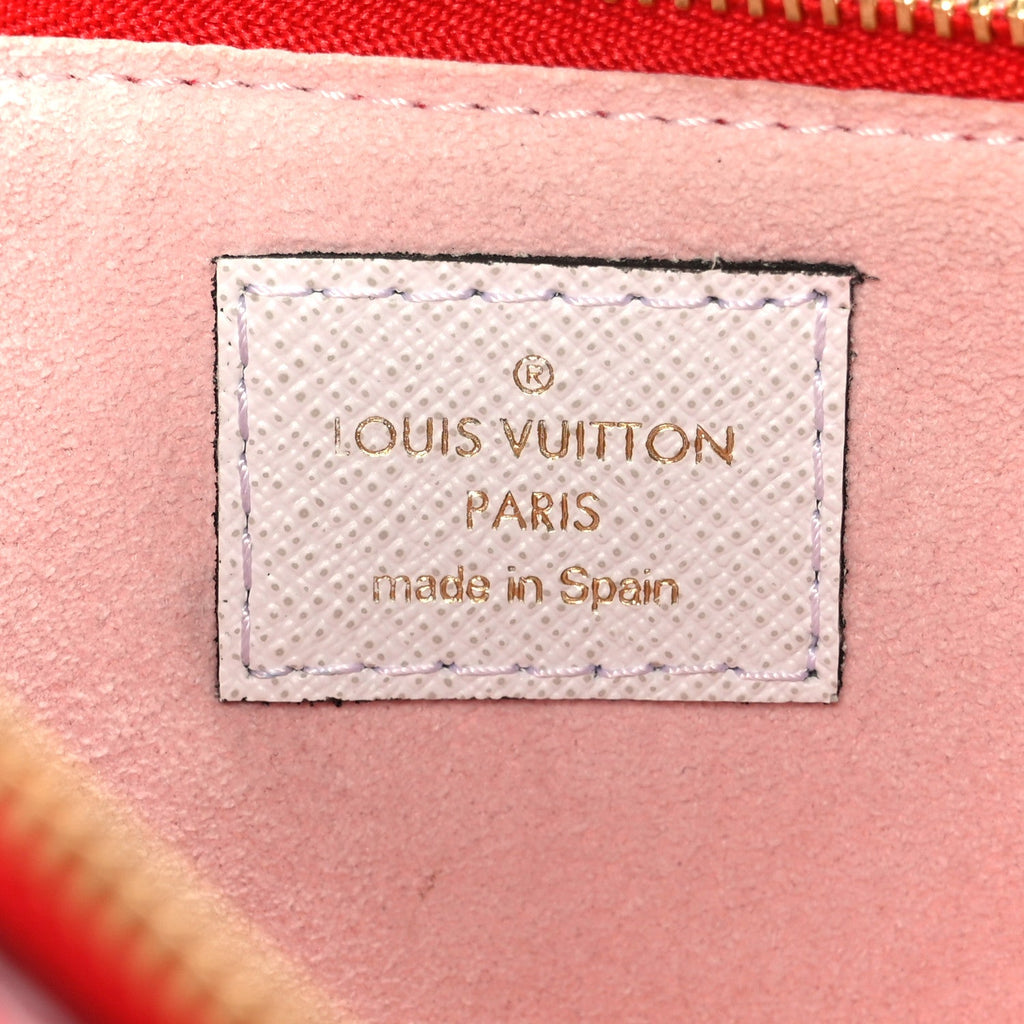 Louis Vuitton Monogram Giant Double Zip Pochette Rouge