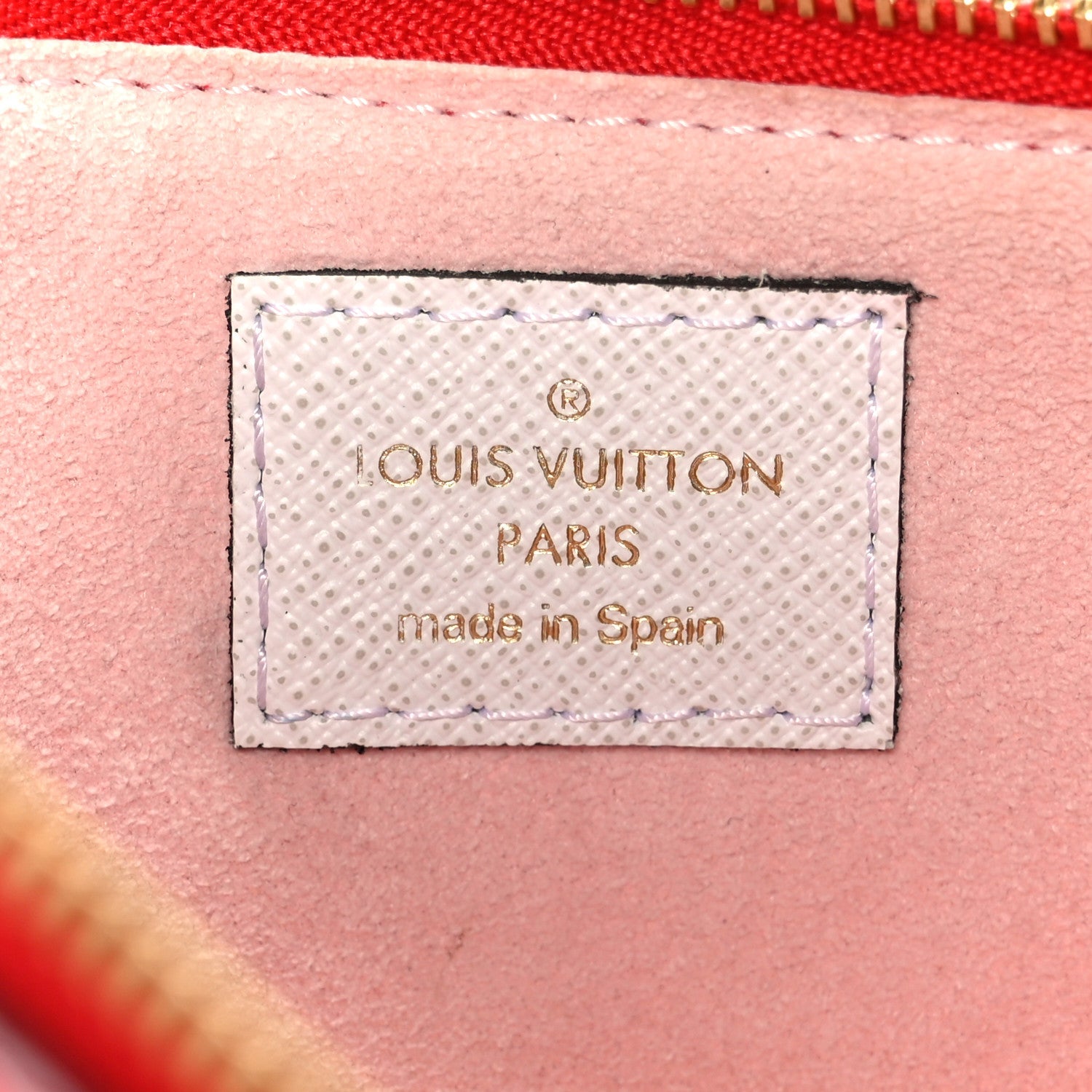 Louis Vuitton Monogram Giant Double Zip Pochette Rouge