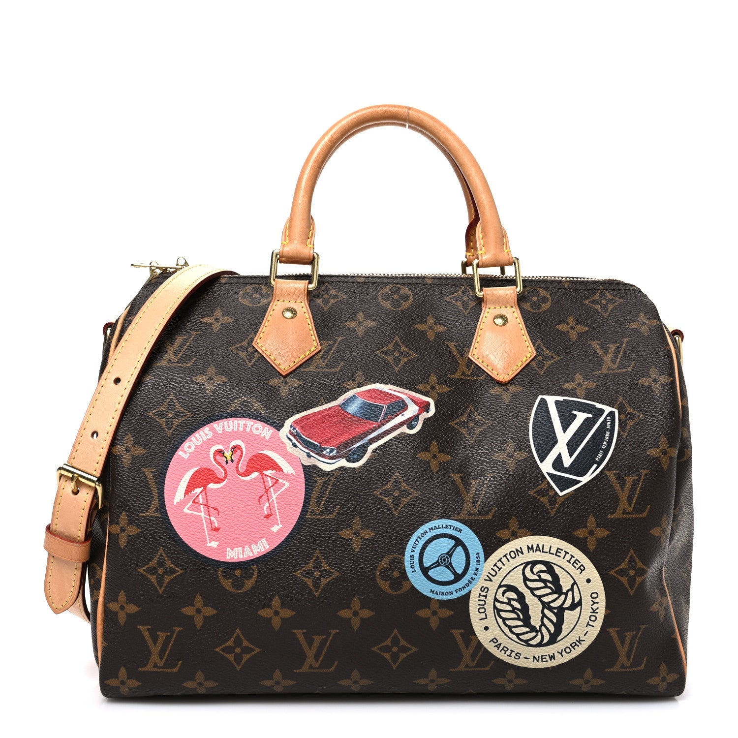 Louis Vuitton Monogram My World Tour Speedy Bandouliere 30