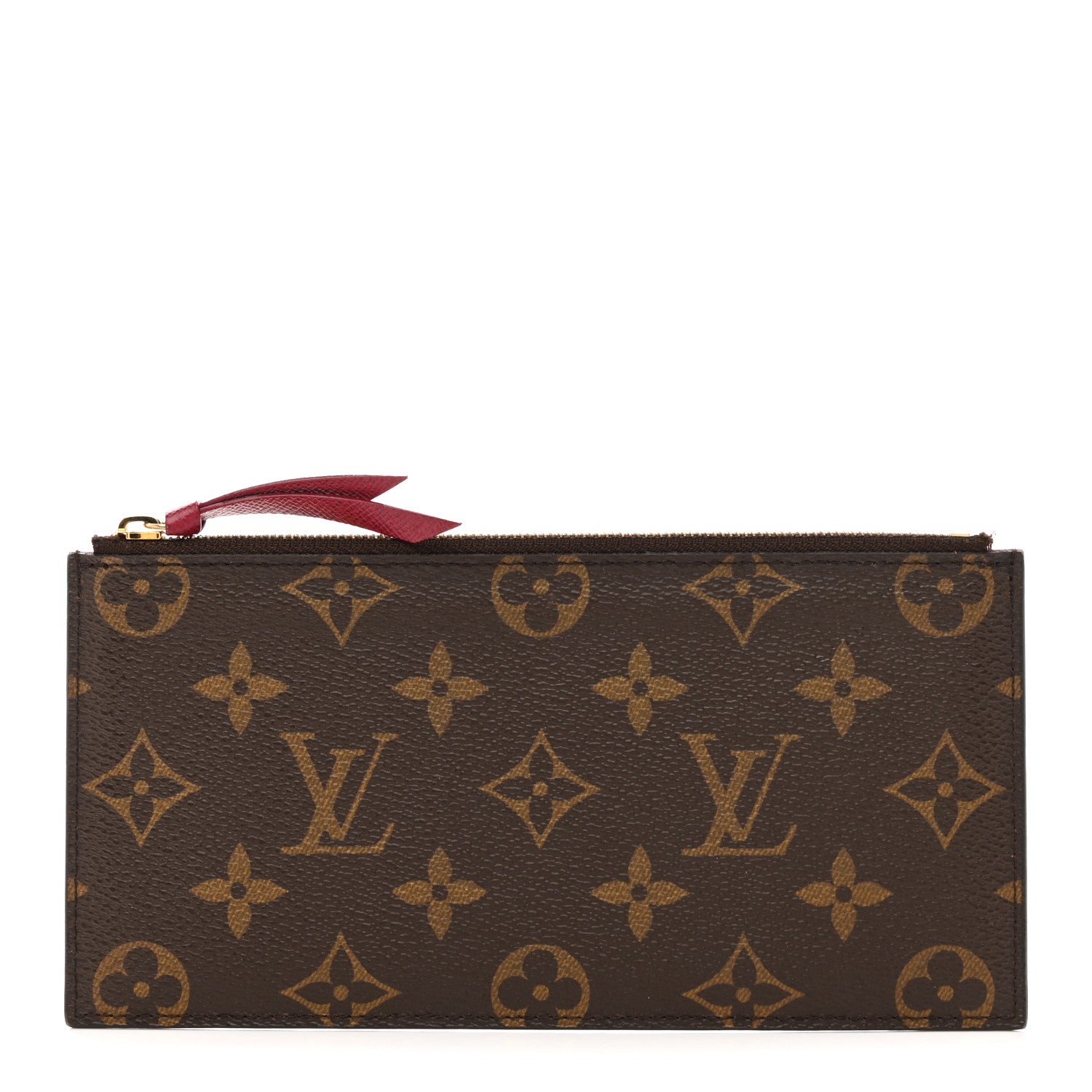 Louis Vuitton Monogram Felicie Chain Wallet Zippered Insert Fuchsia