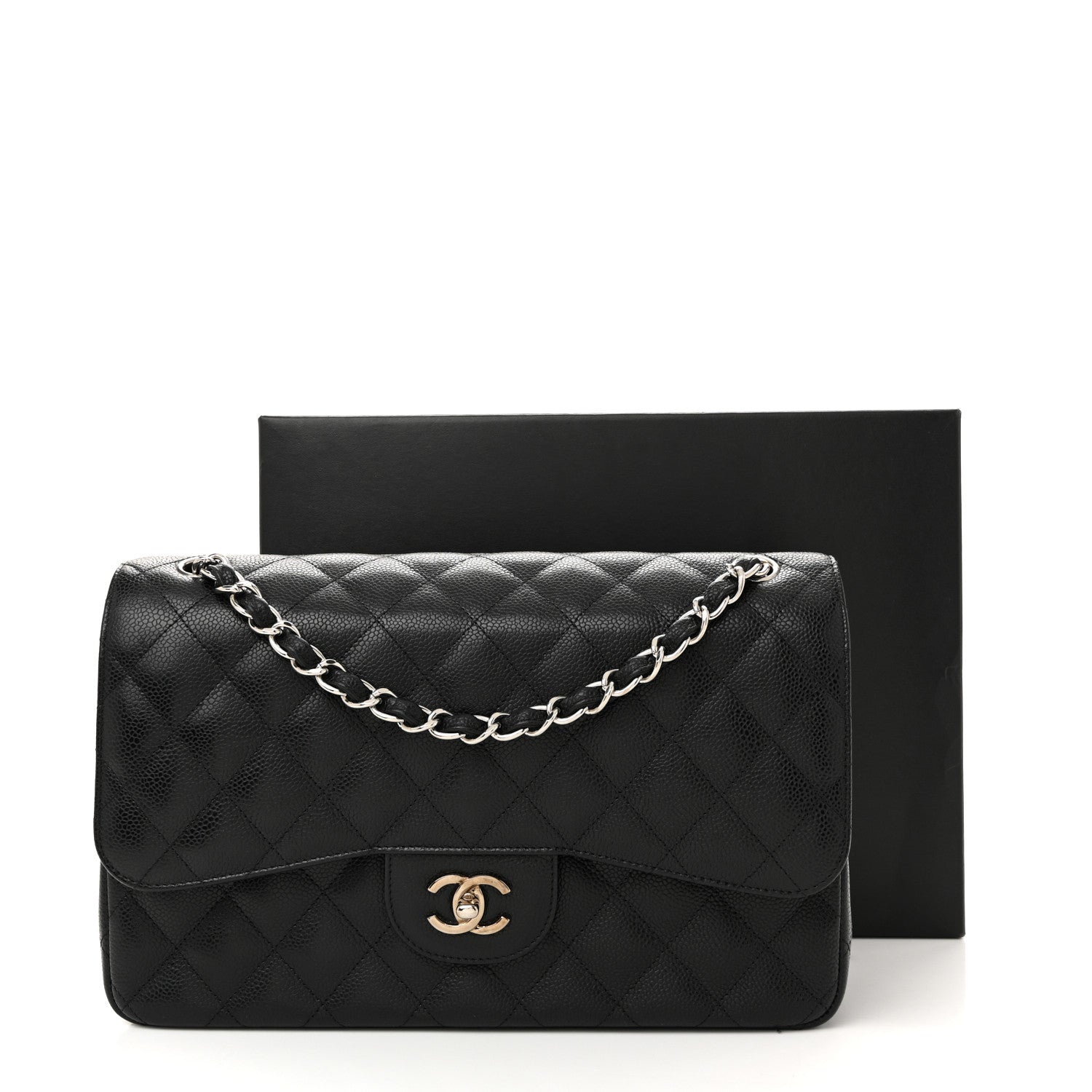 Chanel Caviar Quilted Jumbo Double Flap Black