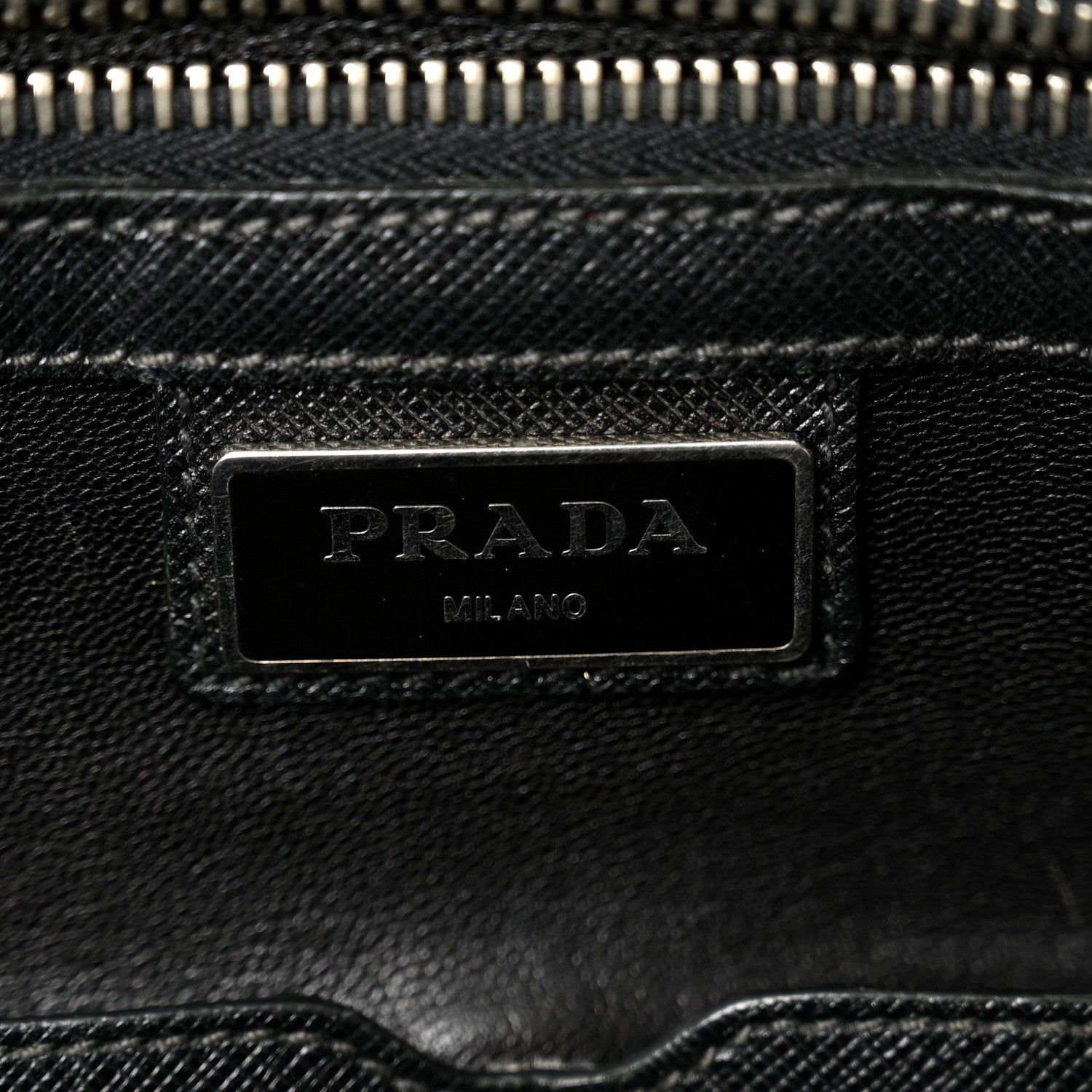 Prada Saffiano Travel Briefcase Black