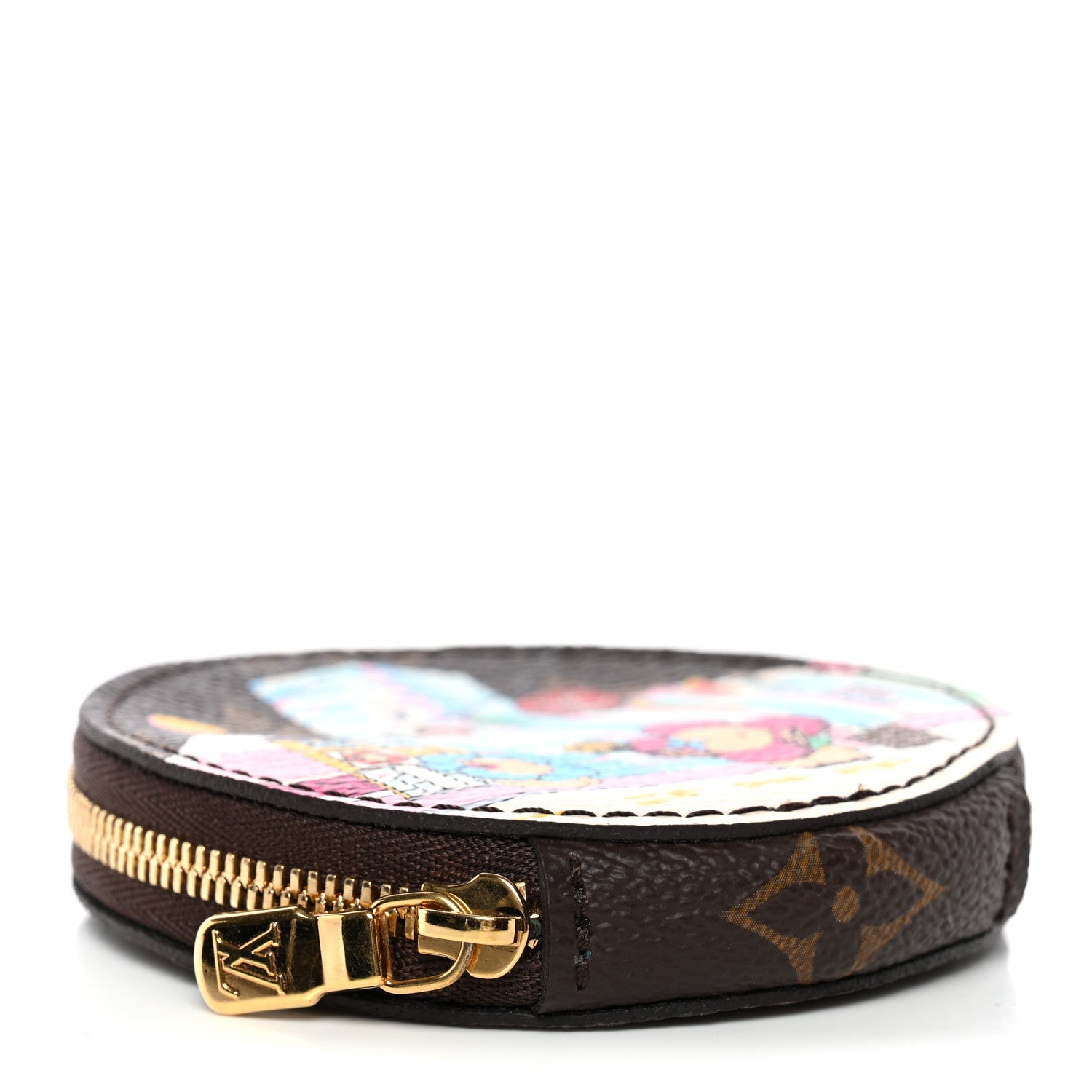 Louis Vuitton Monogram 2022 Christmas Animation Tokyo Round Coin Purse Blue