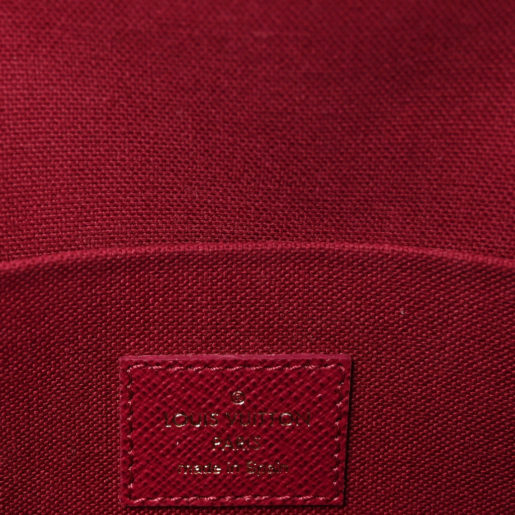 Louis Vuitton Monogram Pochette Felicie Chain Wallet Fuchsia