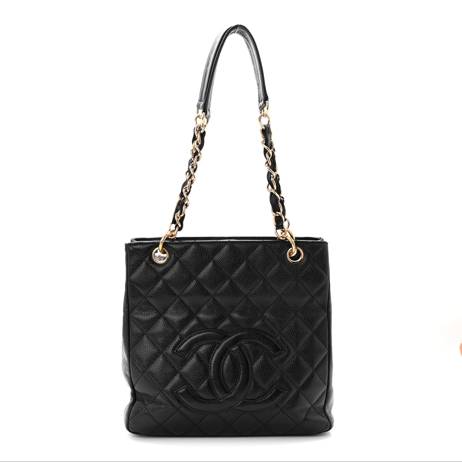 Chanel Caviar Quilted Petit Shopping Tote PST Black