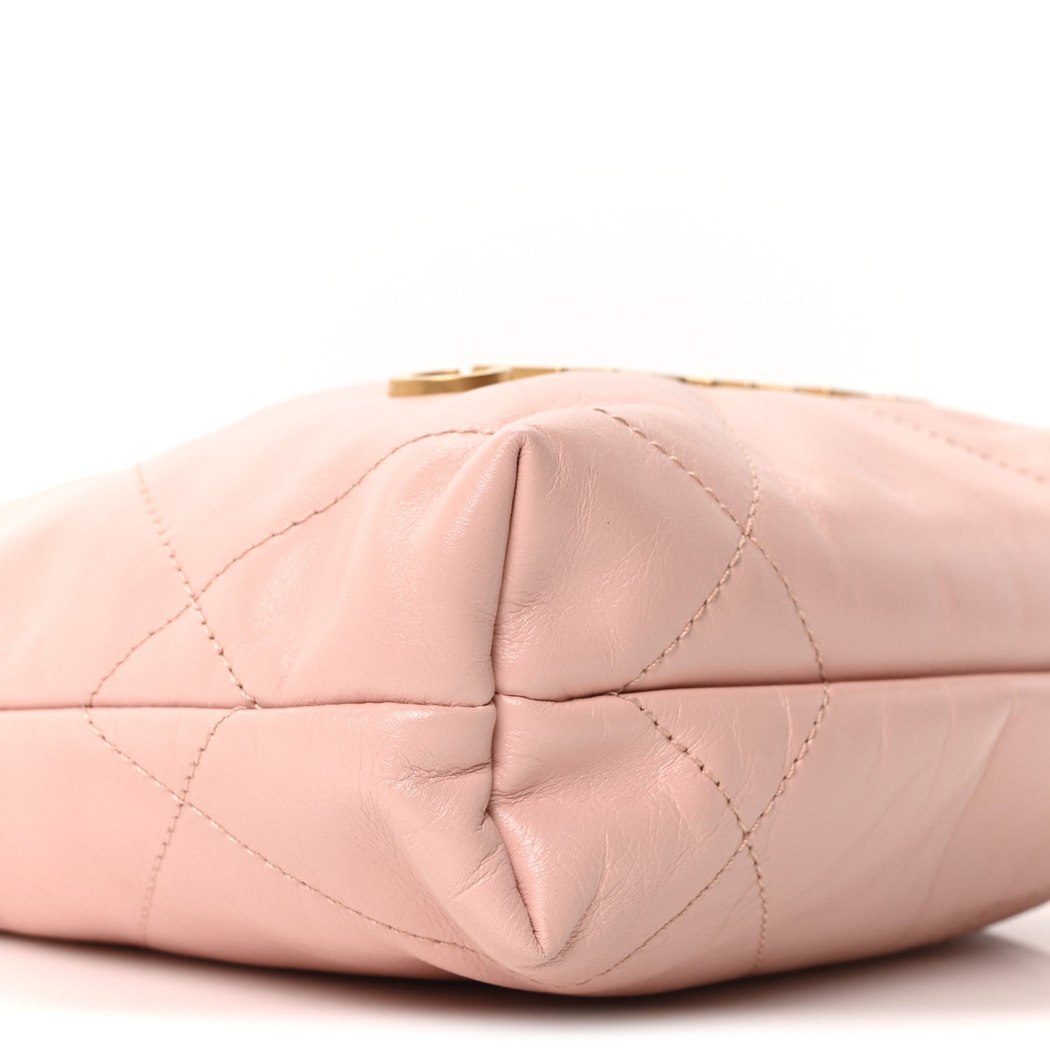 Chanel Shiny Calfskin Quilted Mini Chanel 22 Light Pink