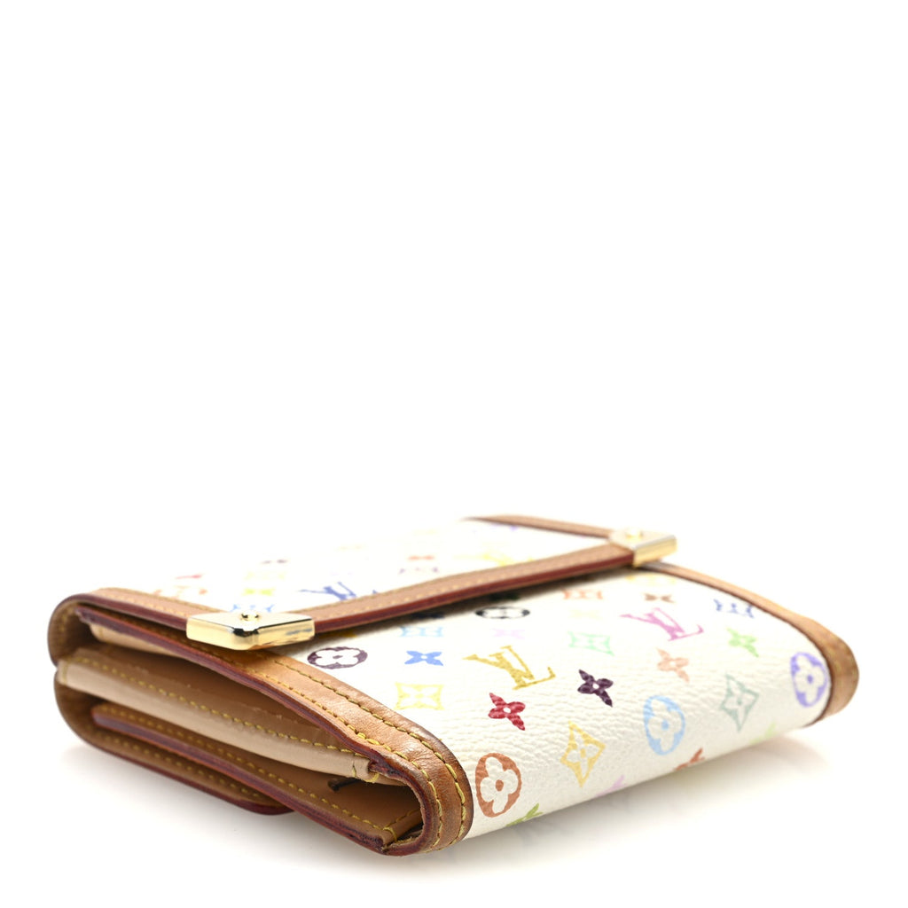 Louis Vuitton Monogram Multicolor Porte-Monnaie Billets Wallet White