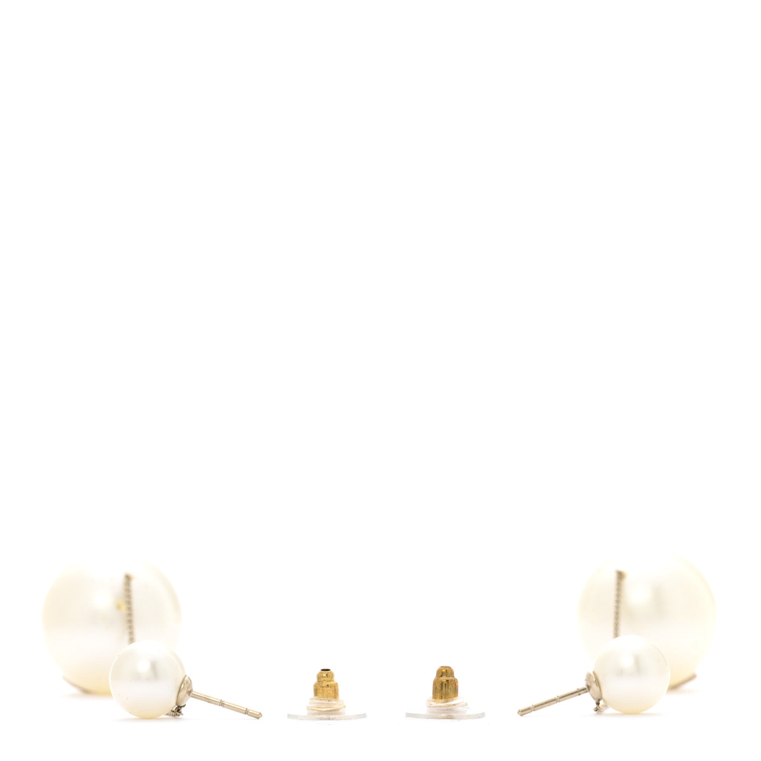 Pearl CC Drop Earrings Gold