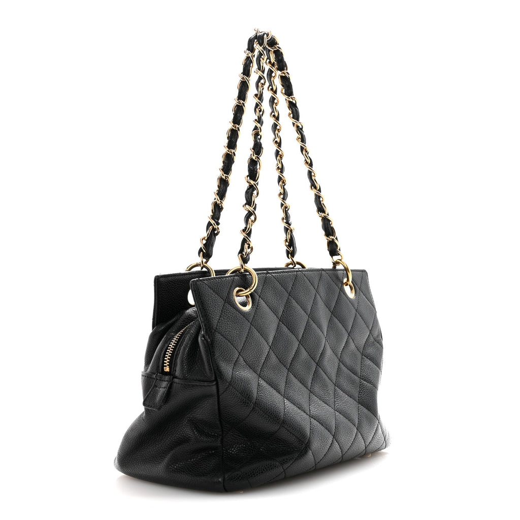Chanel Caviar Quilted Petit Timeless Tote PTT Black