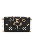 Louis Vuitton Empreinte Monogram Giant Felicie Pochette Black Beige