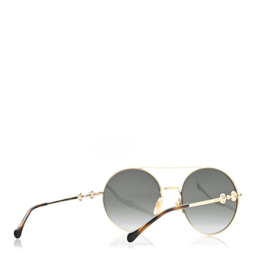 Gucci Round Horsebit Sunglasses GG0878S Gold